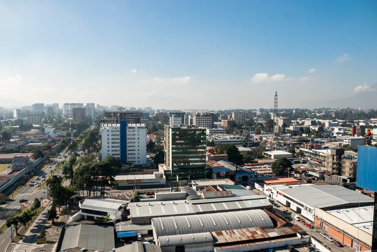 Professional workforce in Guatemala City business district